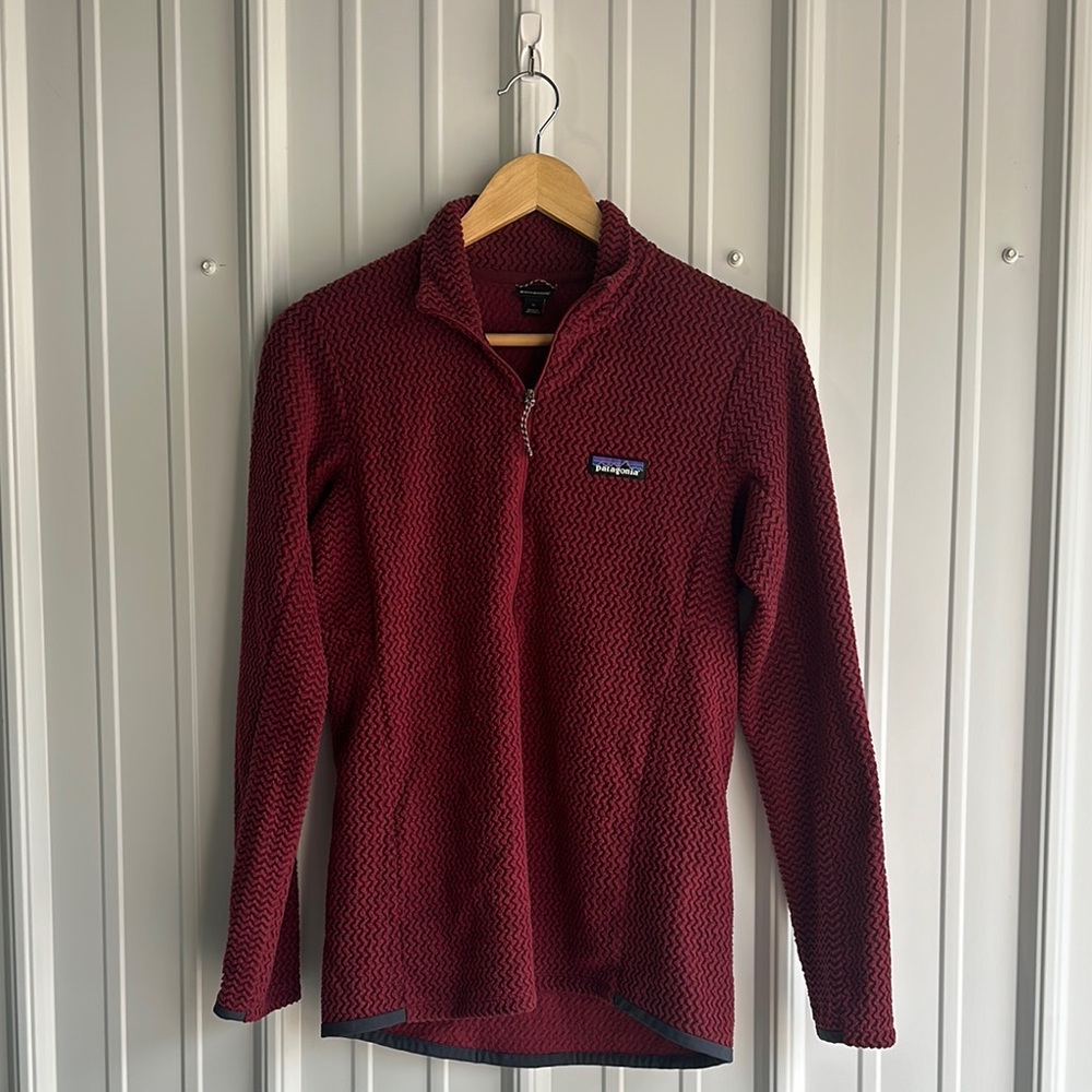 Patagonia Red Cowl Neck Sweater